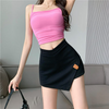 Summer Women Irregular Tight Elastic One Step Skirt Overlap Shorts