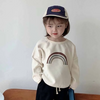 (Buy 1 Get 1) Kids Toddler Big Boys Girls Fashion Casual Cute Rainbow Waffle Long Sleeve Round Neck T-Shirt