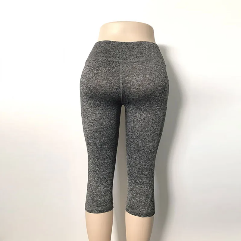 (Buy 1 Get 1) Women Plain Color Cropped Sports Leggings