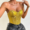 Women Fashion Sexy Strapless Sequin Vest