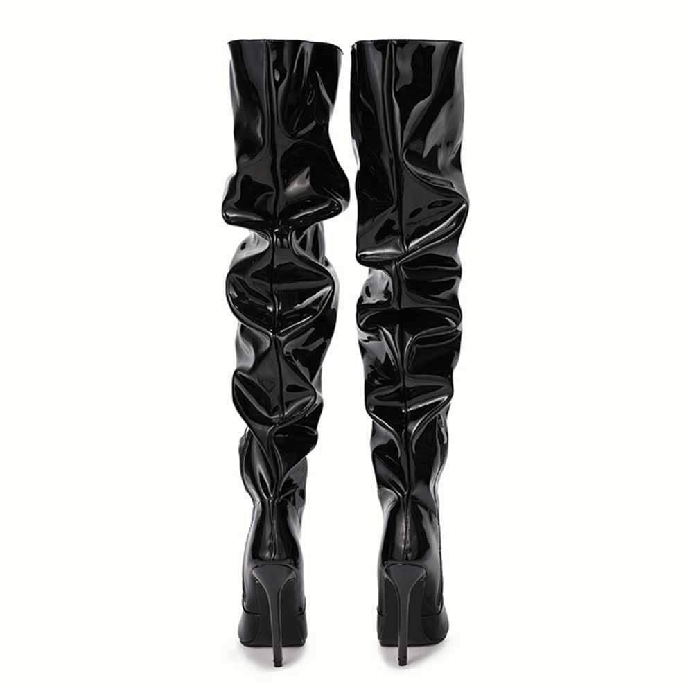 Women Leisure Solid Color Knee High Boots