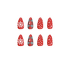 ( Buy 1 Get 2 ) Christmas Women Fashion Polka Dot Snowflake Green Plaid False Nails