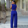 Women Plain Pattern Sleeveless Wide-Leg Wrapped Jumpsuits