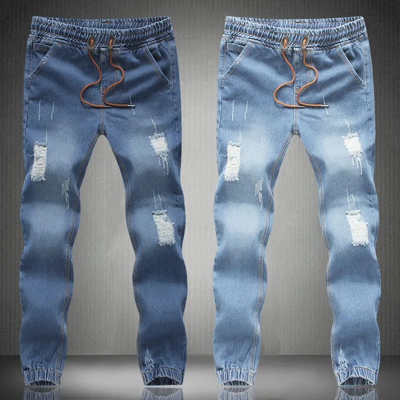 Men'S Fashionable Ripped Denim Jeans