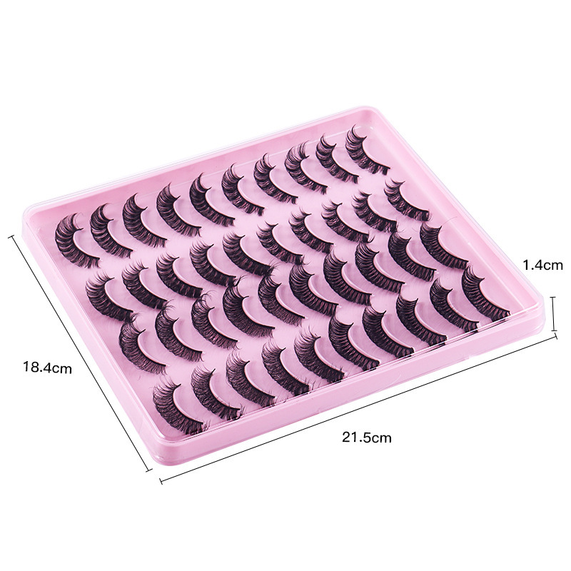 Women'S Natural Chemical Fiber Russian Volume Thick Artificial False Eyelashes 20 Pairs/Pack