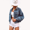 Women Casual Street Style Loose Short Denim Jacket