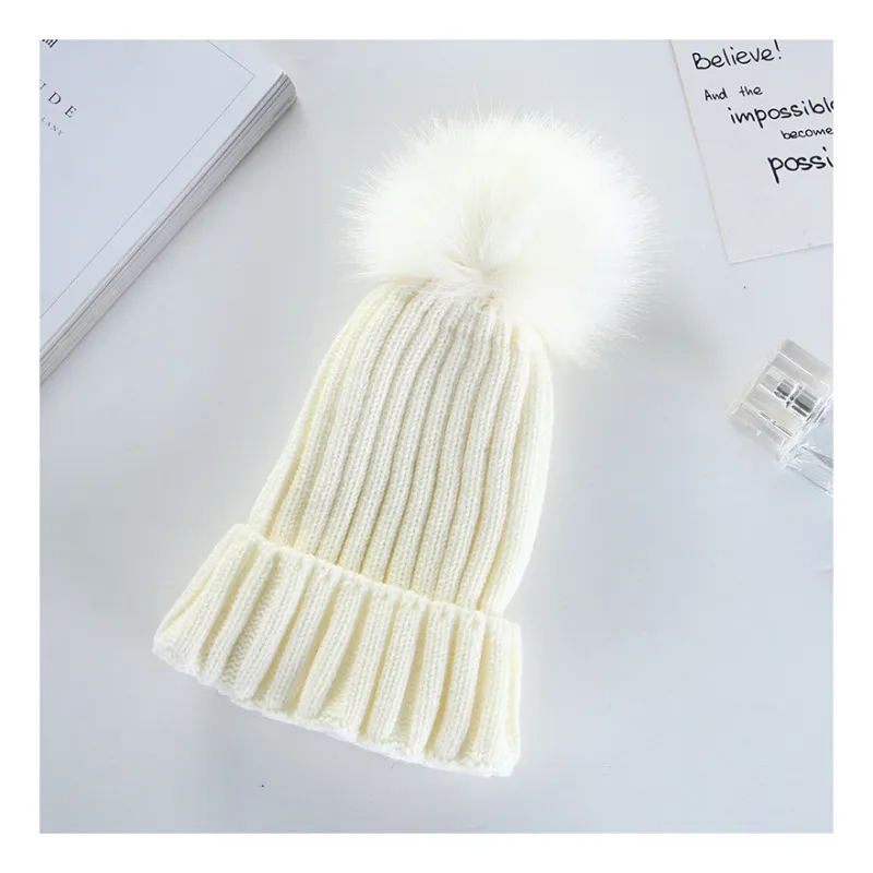 (Buy 1 Get 1 ) Autumn And Winter Women Fashion Solid Color Warm Wool Ball Curling Knitted Hat