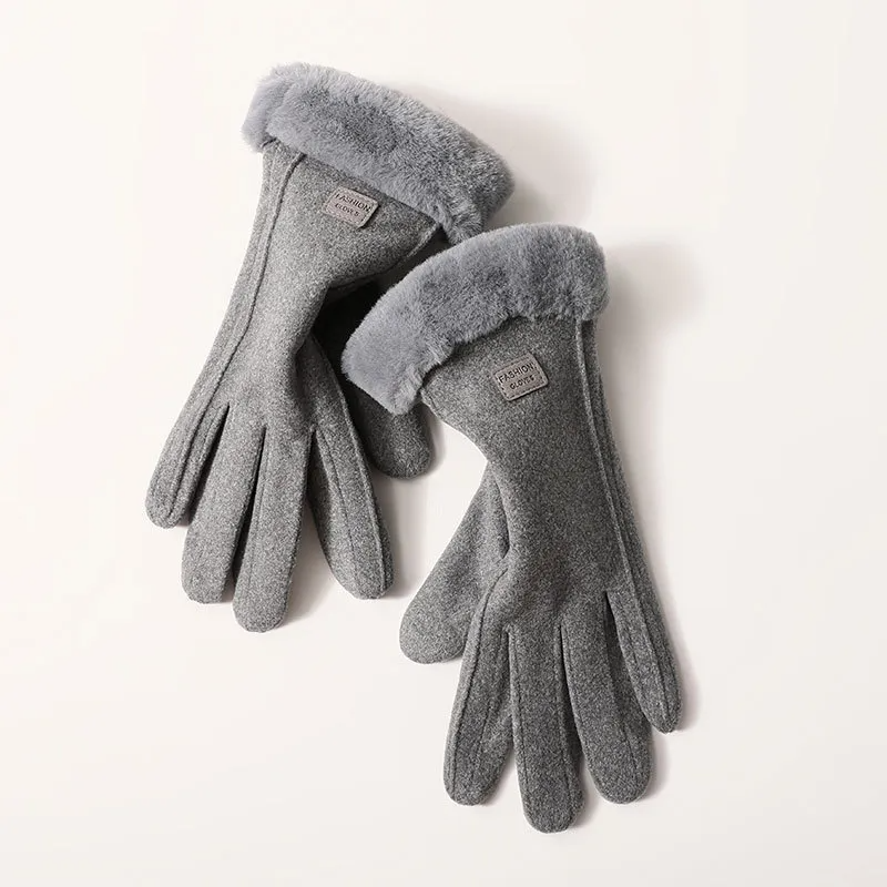 (Buy 1 Get 1) Winter Women Fashion Thickened Blanket Warm Gloves