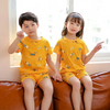 Children Kids Baby Fashion Girls Boys Basic Casual Short Sleeve Cartoon Print Top And Shorts 2pcs Set