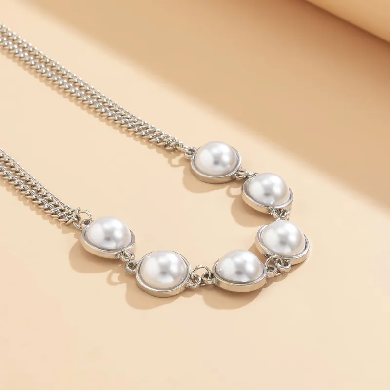 (Buy 1 Get 1) Women Fashion Sexy Imitation Pearl Chain Metal Body Chain