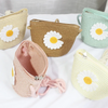 Kids Fashion Small Daisy Straw Bucket Hat + Messenger Bag Set