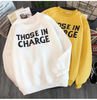 (Buy 1 Get 1) Autumn Winter Round Neck Unisex Women Fleece Letter New Top Sweatshirt