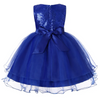 Girls Solid Color Shiny Sequins Printed Tutu Party Dress