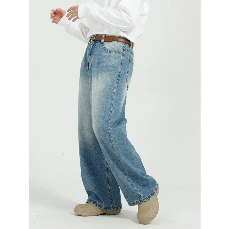 Men'S Fashion Loose Straight Wide Leg Jeans