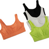 3 Pieces Women'S Sports Solid Color One-Piece Underwear