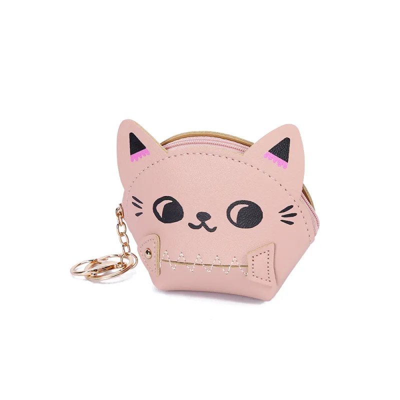 (Buy 1 Get 2) Cartoon Zipper Cat Coin Purse Keychain