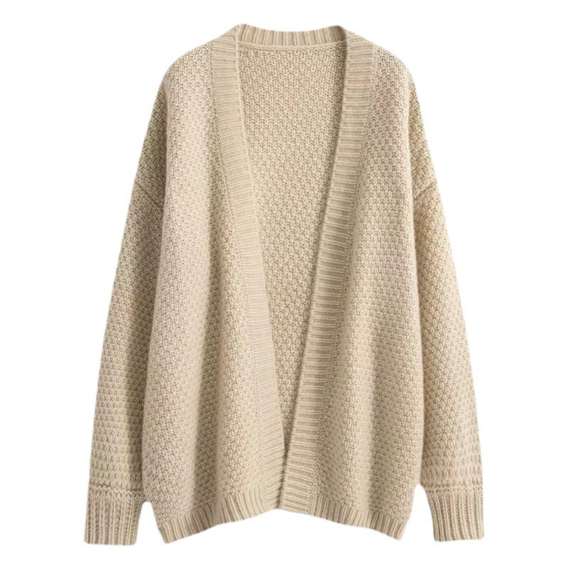 Women Fashion Loose Knitted Sweater Coat