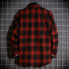 Men Casual Plaid Lapel Long Sleeve Flannel Shirt