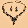 (Buy 1 Get 1) Luxury Fashion Wedding Party Rhinestone Necklace Earrings Set