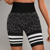 (Buy 1 Get 1) Women Fashion Casual High Waist Hip Stripe Yoga Sports Shorts