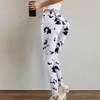 Women Fashion Tight Graphic Printed Bowknot Leggings