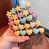 (Buy 1 Get 2) Kids Girls  Candy Color Floral Heart Star Comb Hair Card