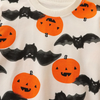 Kids Toddler Girls Boys Autumn Winter Fashion Casual Cute Halloween Bat Pumpkin Print Round Neck Sweatshirts