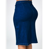 Women Denim Skirt Single Breasted Hip Skirt