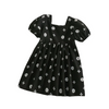 Children Kids Baby Fashion Girls Short Sleeve Flower Print Dress