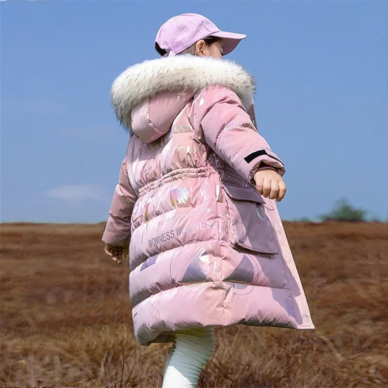 Children Kids Toddlers Girls Hooded Warm Thickened Padded Jacket