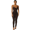 Women Leopard Fashion Slim Waist Jumpsuit