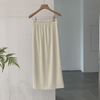 Fashion Elegant Women Basic Elastic High Waist Solid Color Straight Skirt