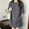 Women Summer Casual Short Sleeve Loose T-Shirt And Short Sports Athleisure Set