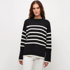 (Buy 1 Get 1 ) Women Fashion Casual Stripe Round Neck Sweater