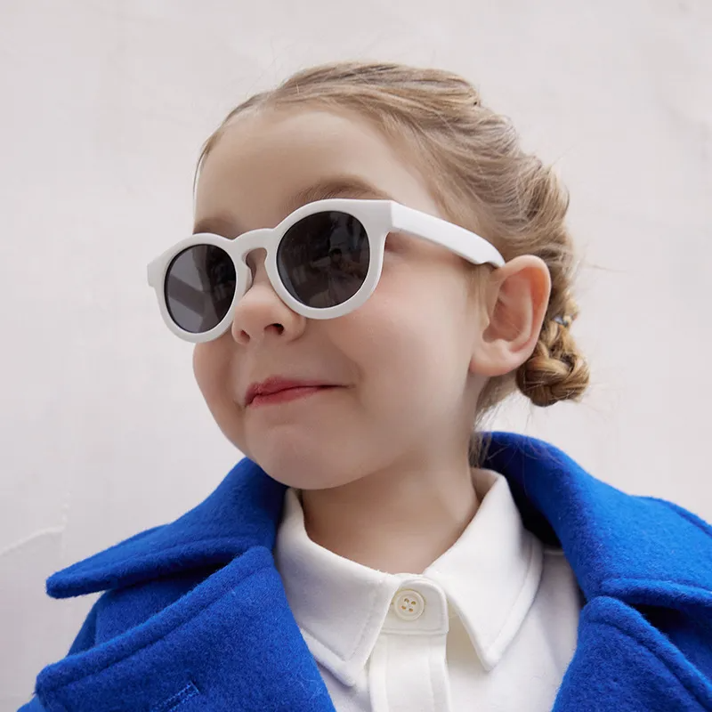 (Buy 1 Get 1)  Kids Unisex Fashion Casual Holiday Silicone Round Frame Sunglasses