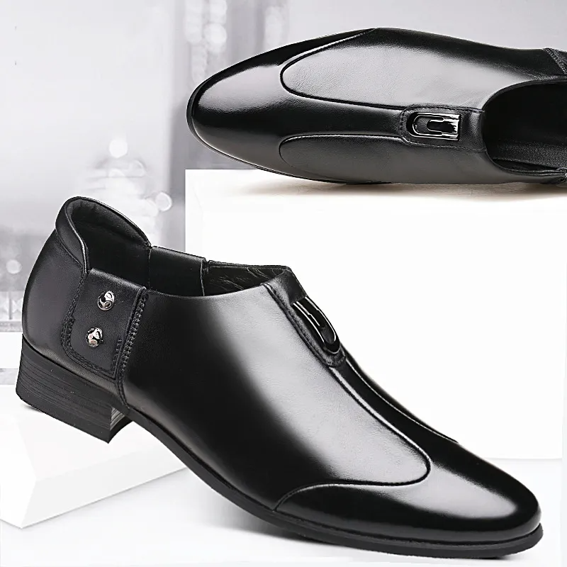 Men'S Fashion Breathable Low Top Pu Leather Shoes