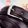 Men Fashion Casual Business Solid Color Versatile Genuine Leather Metal Buckle Belt