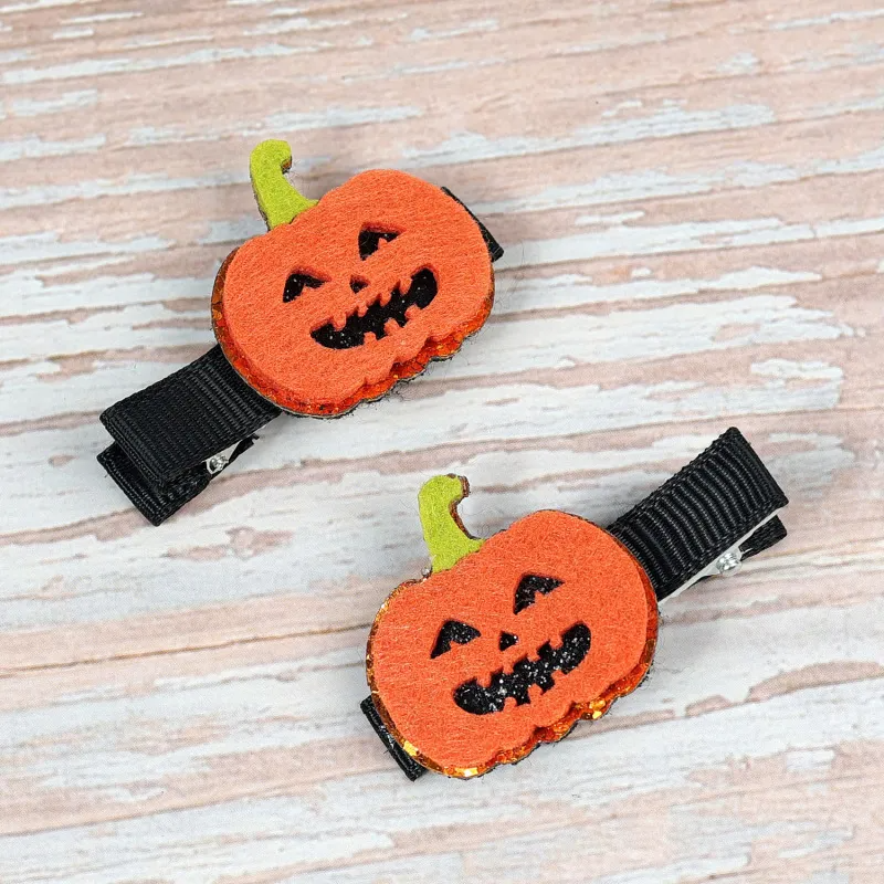 (Buy 1 Get 2) Halloween Children Cartoon Funny Pumpkin Bat Hair Clip