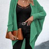 Autumn And Winter Women Casual Solid Color Irregular Knit Cardigan Jacket