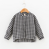 Children Kids Toddlers Fashion Girls Long Sleeve Plaid Stand Collar Blouse