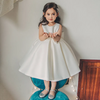 Kids Toddler Girls Fashion Party Cute Sweet Solid Color Bow Pleated Sleeveless Mesh Party Tutu Dress