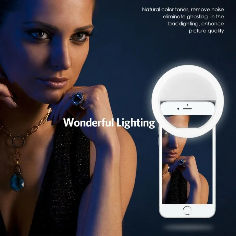 (Buy 1 Get 2) Mobile Phone Selfie Fill Light USB Rechargeable Circular LED Light