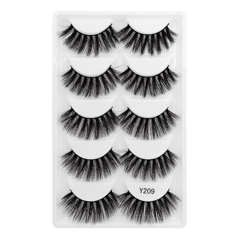 5pairs/Set Women 3D Multilayer Mink Hair Eyelashes