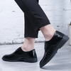 Men Casual Business Office PU Plaid Lace-Up Round-Toe Leather Shoes