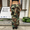 Women Fashion Personality Camouflage Wash Water Pocket Zipper Skirt