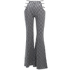 Women'S Fashion Casual Printing Hollow Bandage High Waist Straight Leg Pants