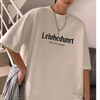 (Buy 1 Get 1) Men Fashion Casual Basic Letter Klein Blue Short Sleeve Plus Size Round Neck Loose T-Shirt