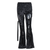 Women'S Fashion Solid Color Velvet Cut Out Bandage Pants