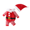 Kids Baby Girls Boys Autumn Winter Fashion Casual Cute Christmas Stripe Santa Claus Romper Set