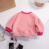 Kids Toddler Girls Fashion Small Heart Crew Neck Long Sleeve Sweatshirt